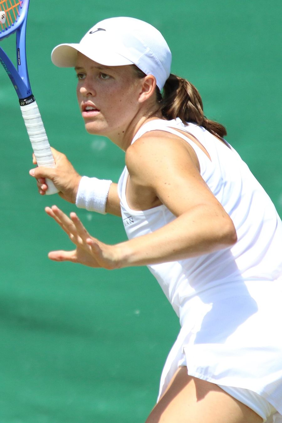 Archive: Kaitlin Quevedo, Wimbledon Qualifying (WMQ26), 23 June 2026 (si.robi, CC BY-SA 4.0). Not the SP Open São Paulo final on 21 September 2026; not day-of WTA title photography. Name lock: Kaitlin Quevedo (Spain).