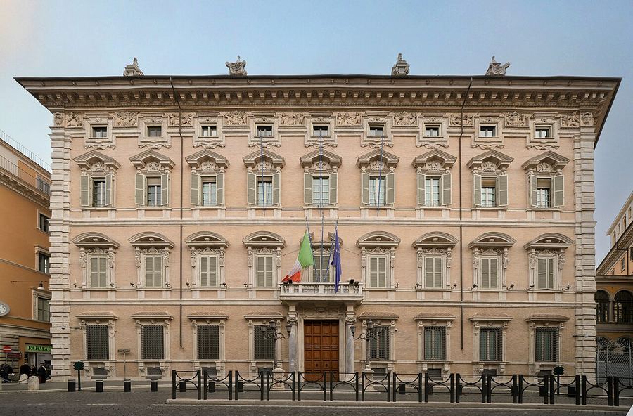 Archive: Palazzo Madama, Rome — seat of the Italian Senate — Merulana (CC BY-SA 4.0). Not the 23 September 2026 Senate vote day, not Meloni or Pichetto Fratin day-of photography, and not a reactor or construction image.