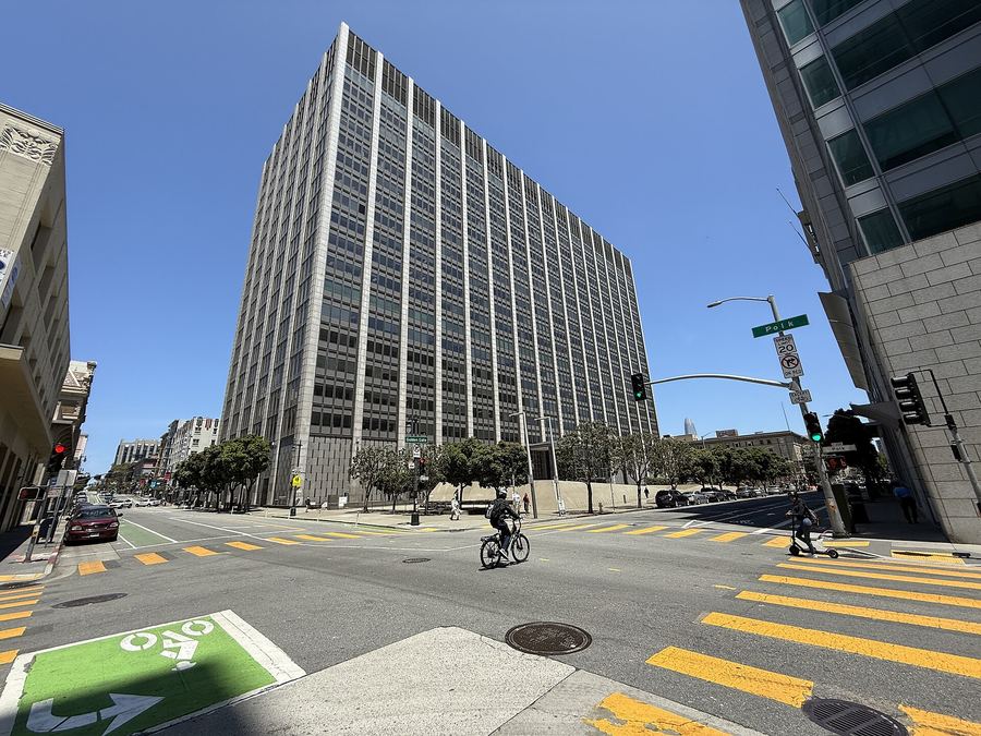Archive photo: the Phillip Burton Federal Building and United States Courthouse in San Francisco, June 2025.