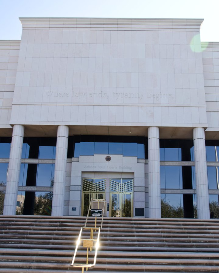Archive photo: the Arizona State Courts Building in Phoenix, home of the Arizona Supreme Court and Division One of the Arizona Court of Appeals, February 2013.