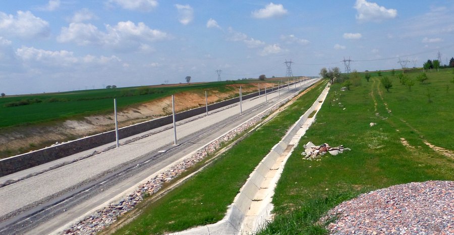 Archive photo: the new railway to Kapıkule under construction near Babaeski in April 2023.